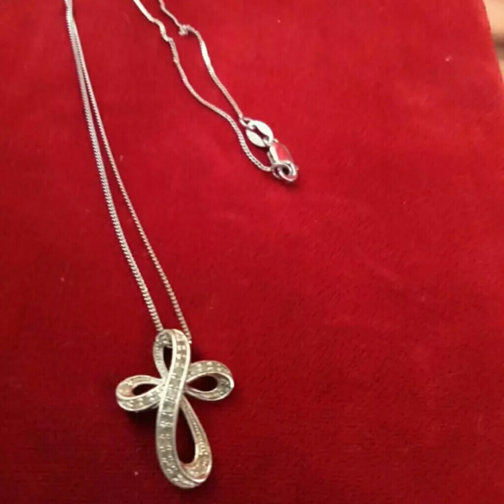 .25 Carat Diamond Cross Pendant Necklace